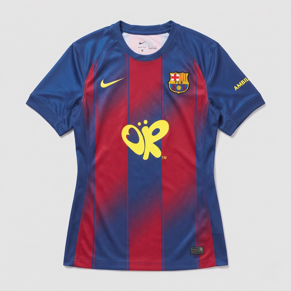 Barcelona Home Women's Jersey 2025/26 - Yellow Bubble Logo