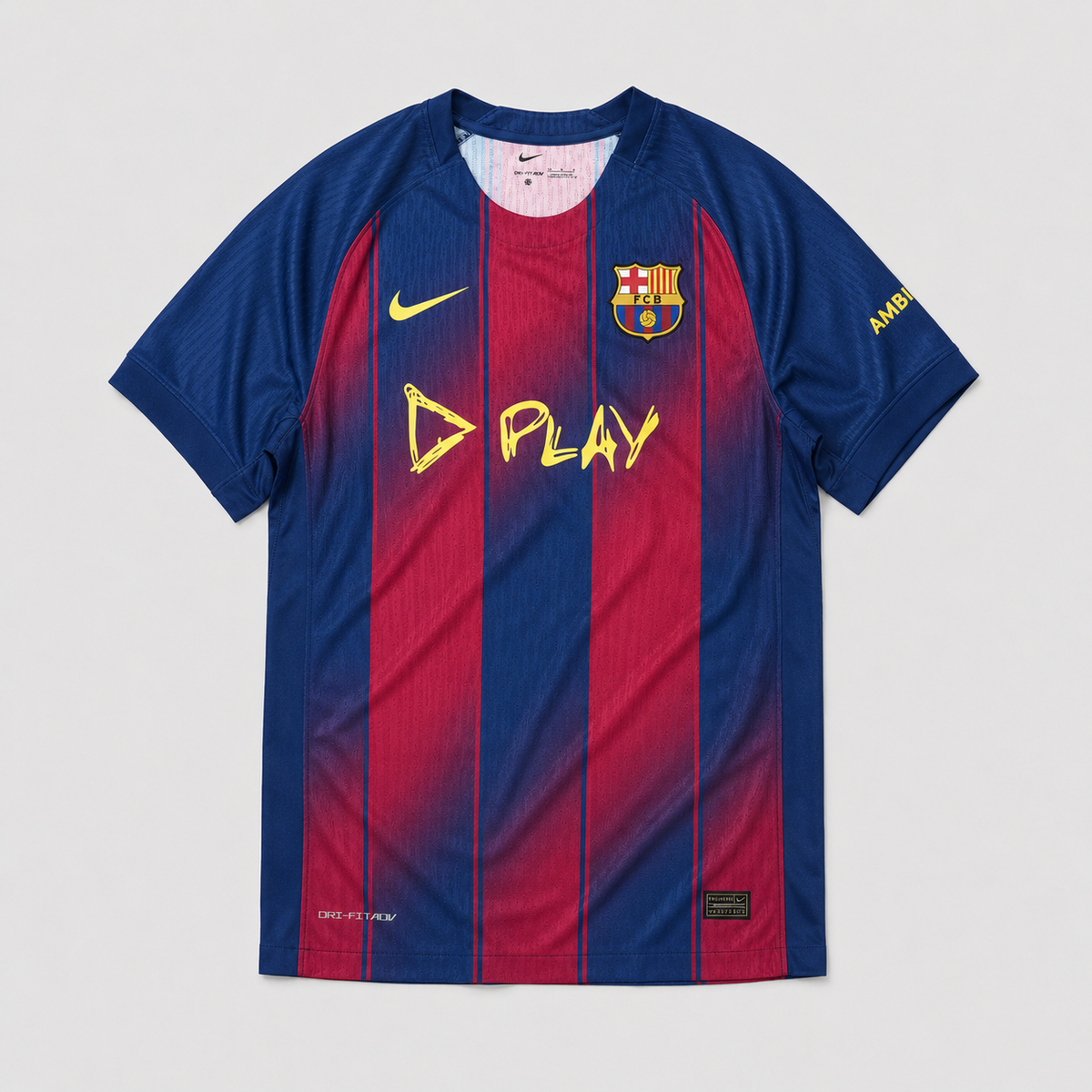 Maglia Barcellona Home 25/26 Player - Scritta Play Gialla