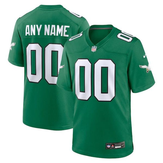 Philadelphia Eagles Alternate Custom Game Jersey Kelly Green