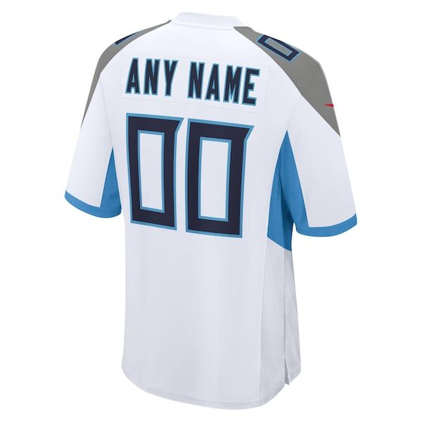 Tennessee Titans Custom Game Jersey White - White Navy Numbers - photo 4