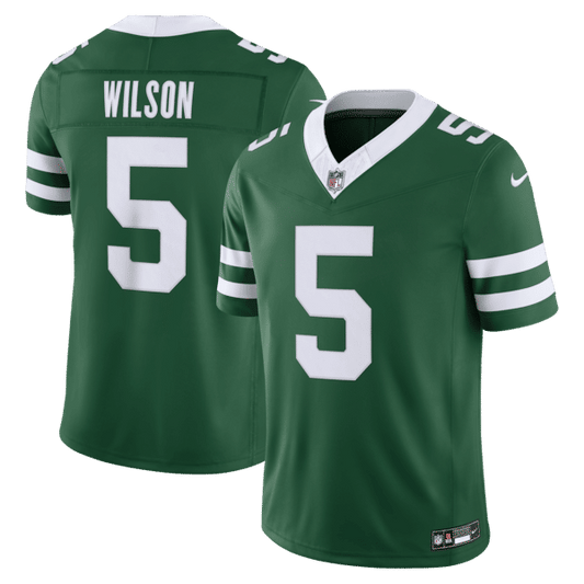 New York Jets Garrett Wilson Vapor F.U.S.E. Stitched Limited Jersey Green