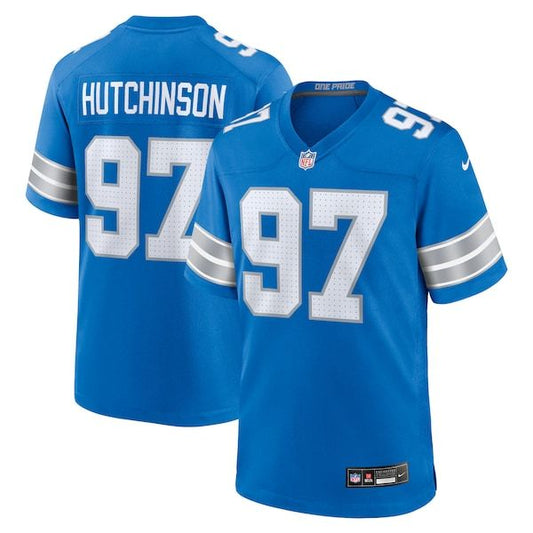 Detroit Lions Aidan Hutchinson Game Jersey Blue