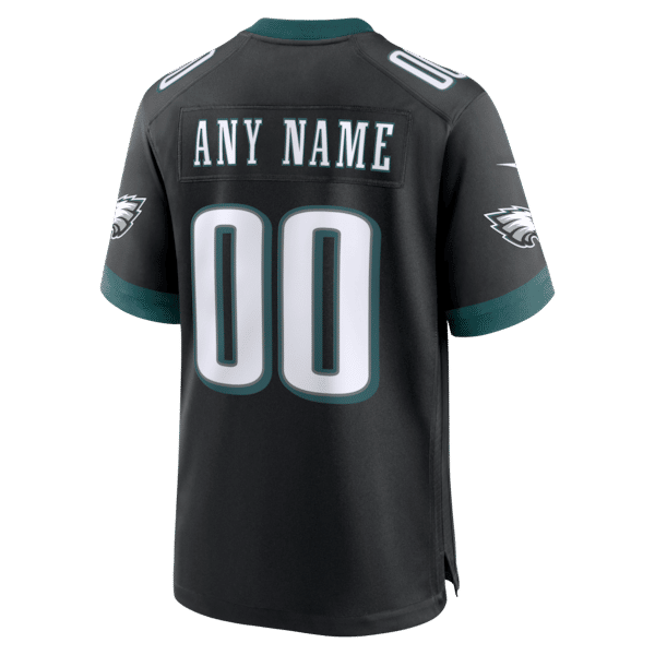 Philadelphia Eagles Alternate Custom Game Jersey Black - photo 4