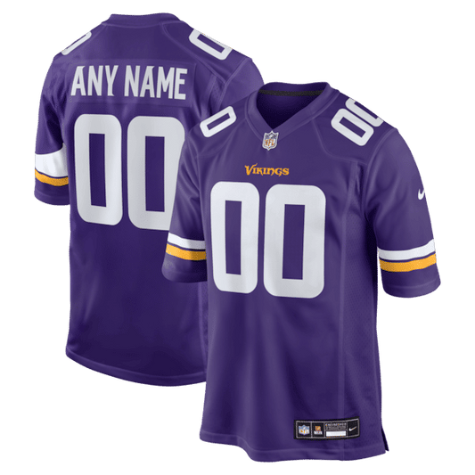 Minnesota Vikings Custom Game Jersey Purple - Bright Purple
